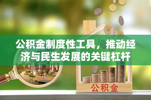 武山公积金制度性工具，推动经济与民生发展的关键杠杆