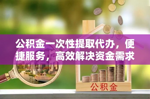 武山公积金一次性提取代办，便捷服务，高效解决资金需求