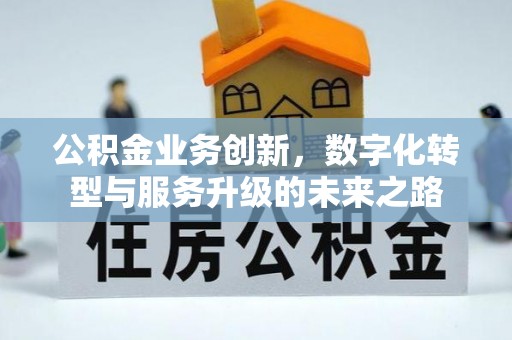 武山公积金业务创新，数字化转型与服务升级的未来之路