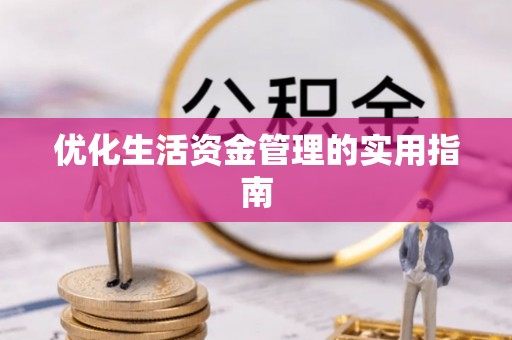 武山优化生活资金管理的实用指南