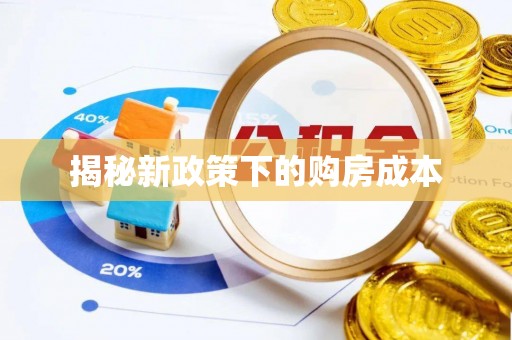 武山揭秘新政策下的购房成本