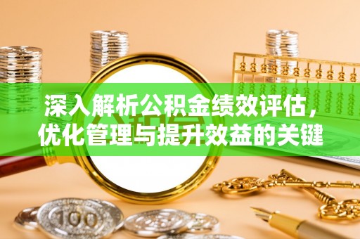 武山深入解析公积金绩效评估，优化管理与提升效益的关键路径