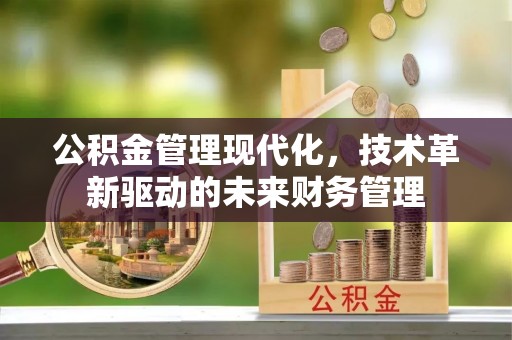 武山公积金管理现代化，技术革新驱动的未来财务管理