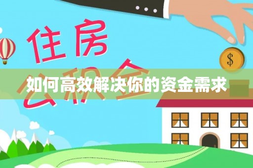 武山如何高效解决你的资金需求