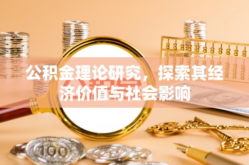 武山公积金理论研究，探索其经济价值与社会影响