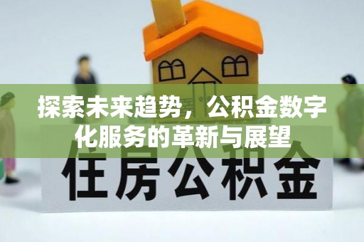 武山探索未来趋势，公积金数字化服务的革新与展望