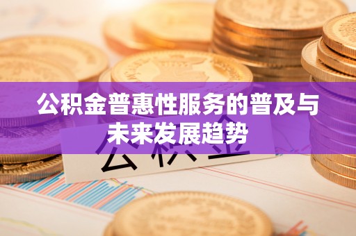 武山公积金普惠性服务的普及与未来发展趋势